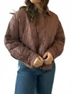 Current Air Down Button Jacket In Java In Brown