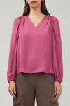 Current Air Dream Blouse In Mauve In Gold