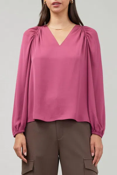 Current Air Dream Blouse In Mauve In Gold