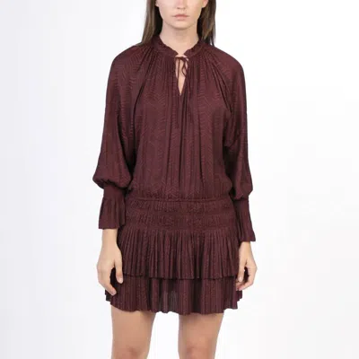 Current Air Drop Waist Dress In Brown