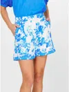 Current Air Elasticized Pocket Shorts In Blue Multi In Multi