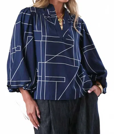 Current Air Element Blouse In Navy In Blue