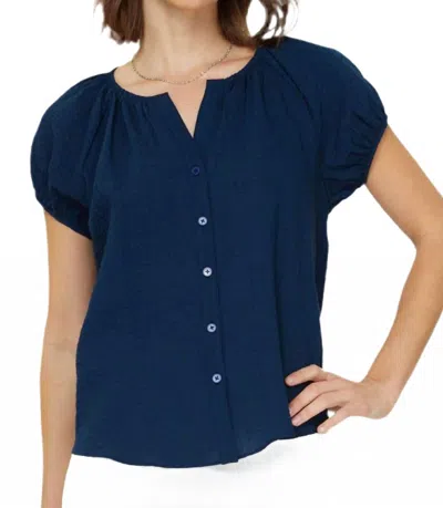 Current Air Elinor Blouse In Blue
