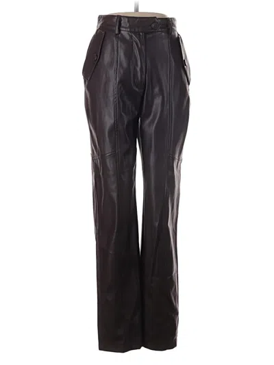 Pre-owned Current Air Faux Leather Pants In Black