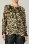 CURRENT AIR FLORAL BLOUSE IN BLACK FLORAL