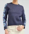 Current Air Floral Pattern Sweater In Navy In Blue