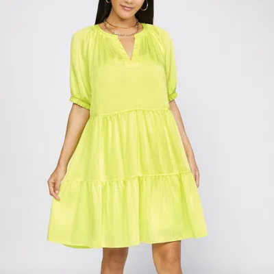 CURRENT AIR FLOWY TIERED SHORT DRESS