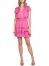 Current Air Flutter Sleeve Mini Dress In Fuschia In Pink