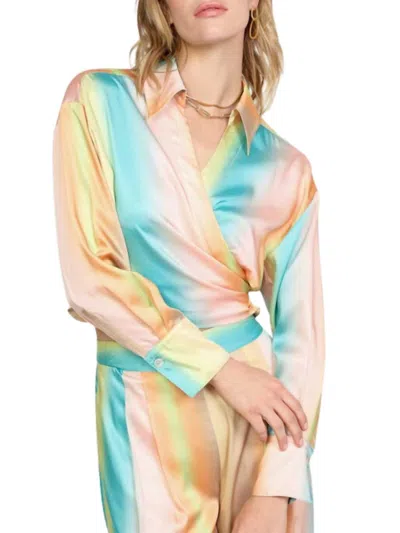 Current Air Gradation Print Top In Desert Rainbow