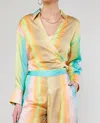 Current Air Gradation Printed Long Sleeve Shirt In Desert Rainbow In Multi