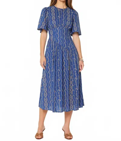 Current Air Half Sleeve Maxi Dress In Berry Blue