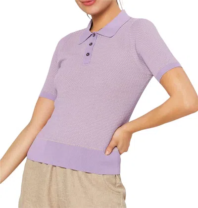 Current Air Honeycomb Polo In Lavender/lime In Purple