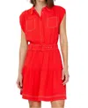 Current Air Hot Dress In Red In Red