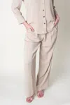 Current Air Jules High Waist Wide Leg Trousers In Light Taupe In Neutral