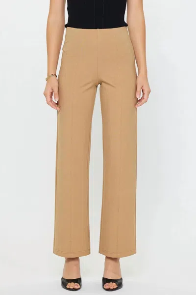 Current Air Kristin High-rise Trouser Pants In Tan In Multi