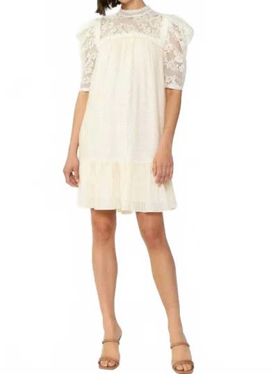 Current Air Lace Mini Dress In Natural In White