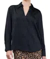 Current Air Lana Star Top In Black In Black