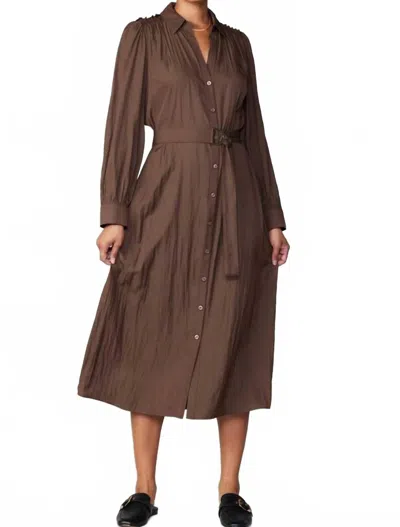 Current Air Larissa Midi Dress In Mocha In Multi