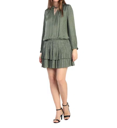 Current Air Laurel Mini Star Dress In Sage In Multi