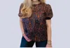CURRENT AIR LIZZY PRINT TOP IN BERRY PRINT