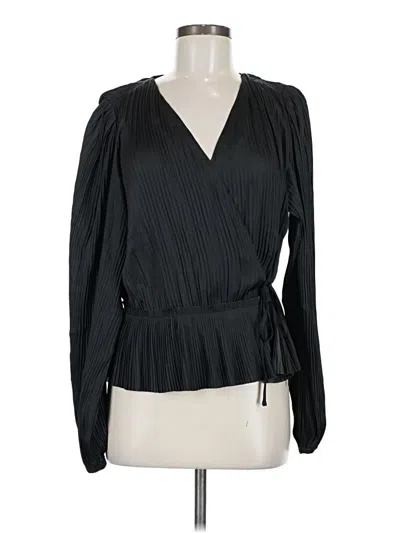 Current Air Long Sleeve Blouse In Black