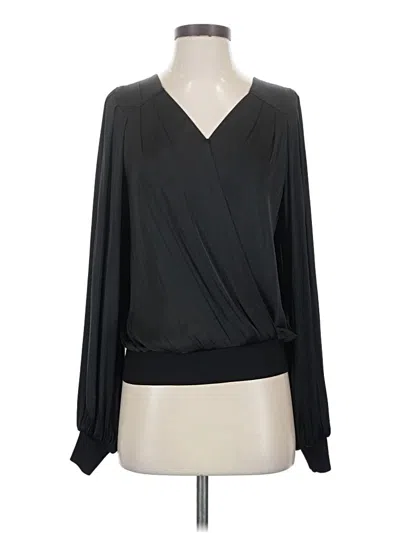 Pre-owned Current Air Long Sleeve Blouse In Black