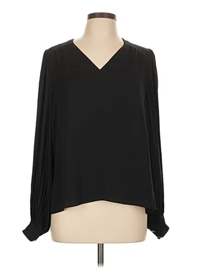Pre-owned Current Air Long Sleeve Blouse In Black