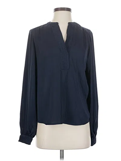 Pre-owned Current Air Long Sleeve Blouse In Blue