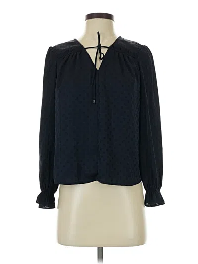 Pre-owned Current Air Long Sleeve Blouse In Blue