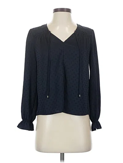 Pre-owned Current Air Long Sleeve Blouse In Blue