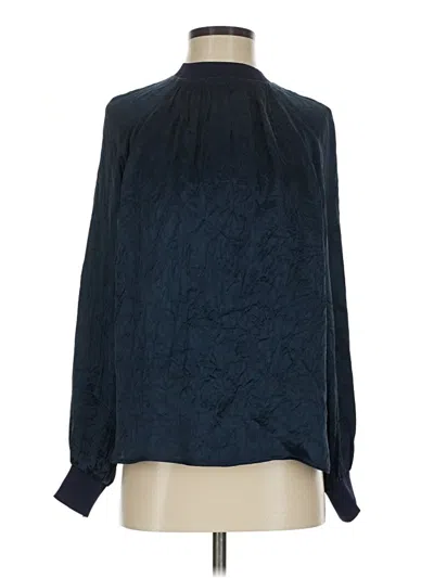 Pre-owned Current Air Long Sleeve Blouse In Blue