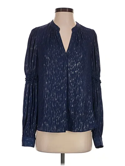 Pre-owned Current Air Long Sleeve Blouse In Blue