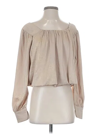 Pre-owned Current Air Long Sleeve Blouse In Brown