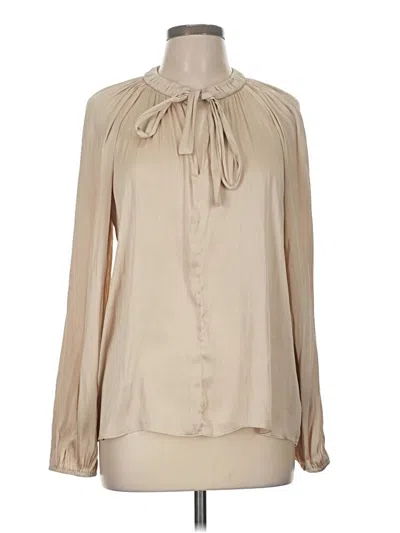 Pre-owned Current Air Long Sleeve Blouse In Brown