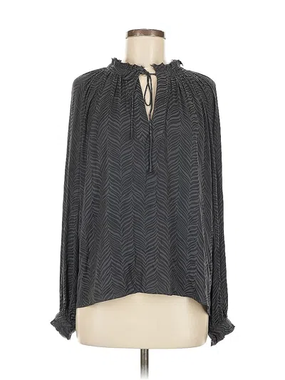 Pre-owned Current Air Long Sleeve Blouse In Gray