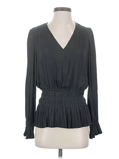 Pre-owned Current Air Long Sleeve Blouse In Gray