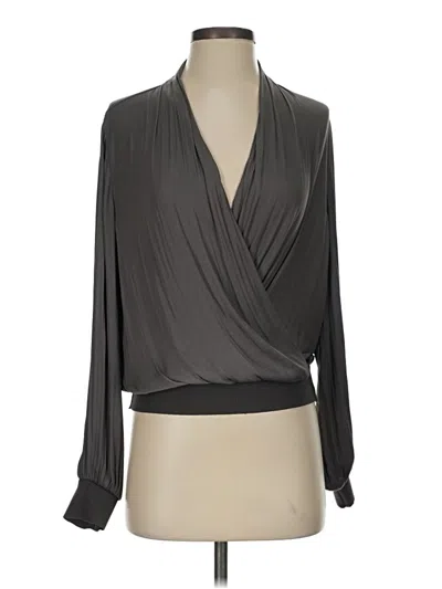 Pre-owned Current Air Long Sleeve Blouse In Gray