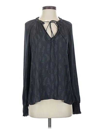 Pre-owned Current Air Long Sleeve Blouse In Gray