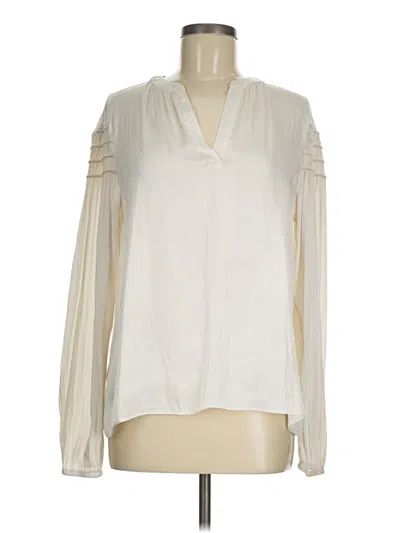 Pre-owned Current Air Long Sleeve Blouse In Ivory