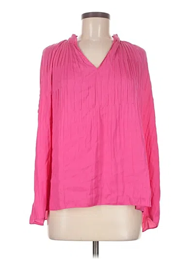 Pre-owned Current Air Long Sleeve Blouse In Pink