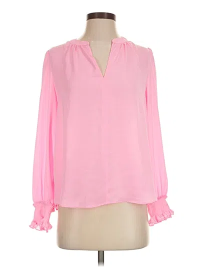 Pre-owned Current Air Long Sleeve Blouse In Pink