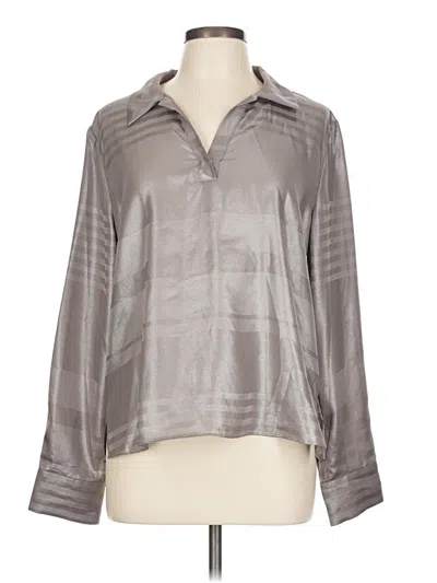 Current Air Long Sleeve Blouse In Gray