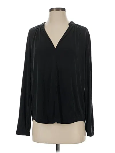 Pre-owned Current Air Long Sleeve Polo Shirt In Black