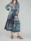 Current Air Mackenzie Maxi Dress In Green Multi
