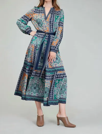 Current Air Mackenzie Maxi Dress In Green Multi