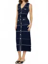 Current Air Martina Knit Sleeveless Dress In Navy In Blue