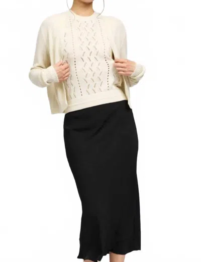 Current Air Micro Sequined Set In White Ivory In Multi