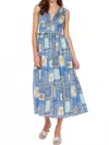 Current Air Kataleya Midi Dress In Sea Blue In Blue