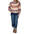 Current Air Mock Neck Sweater In Purple Clay In Multi