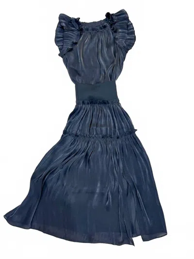 Current Air Morticia Blouse In Blue